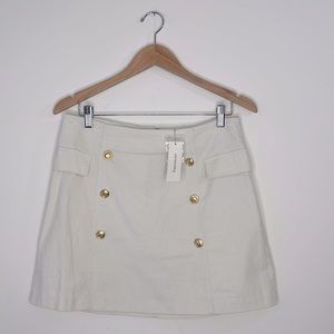 Francesca’s Collections Sailorside Mini Skirt Color Ivory Women’s Skirt Large